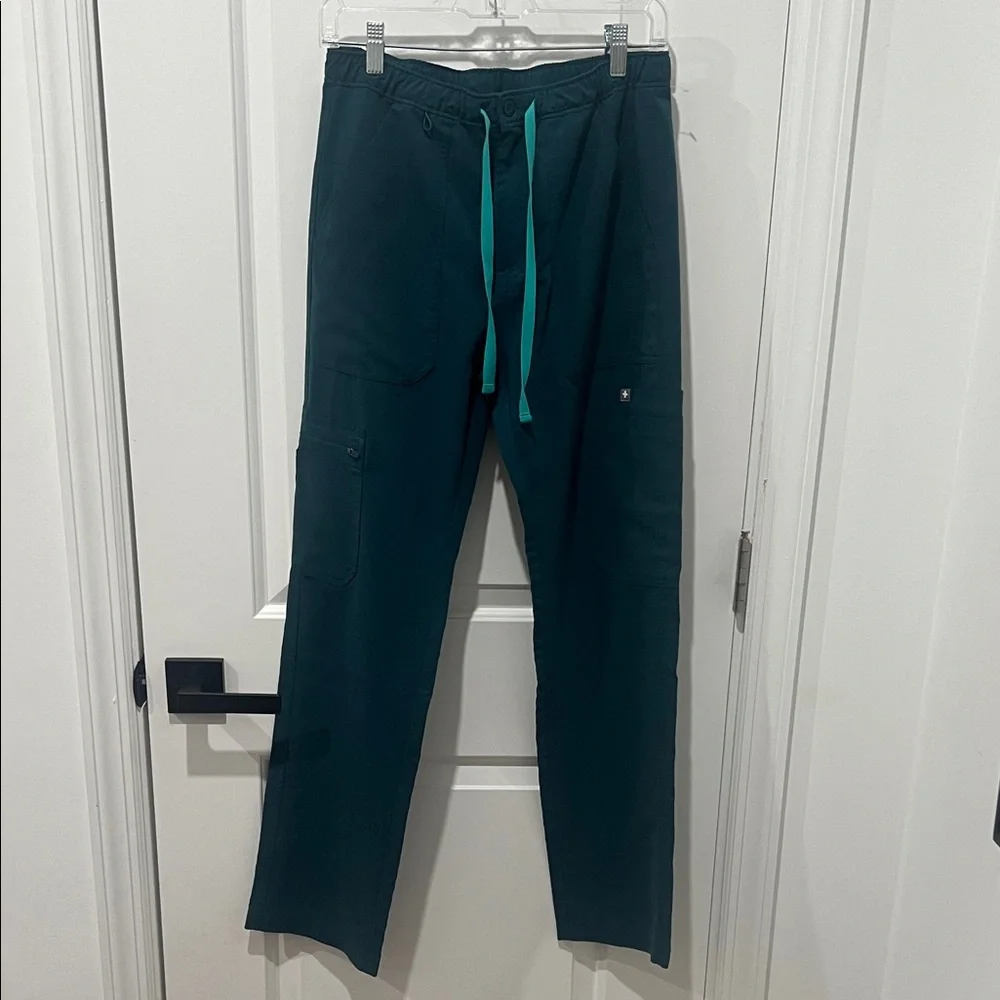 Figs Men's Dark Teal Joggers with Teal Drawstring